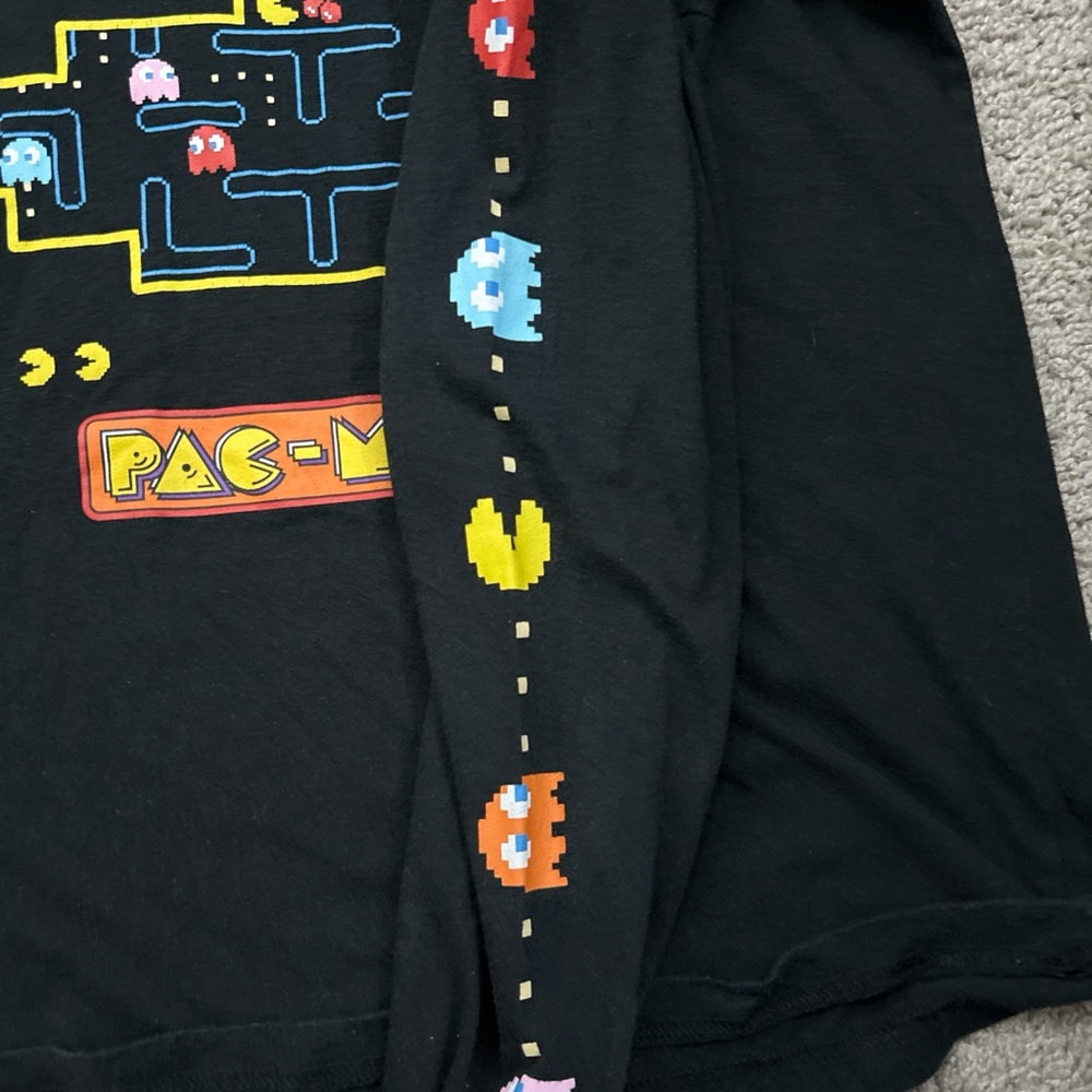 Black Pac-Man Long Sleeve Shirt